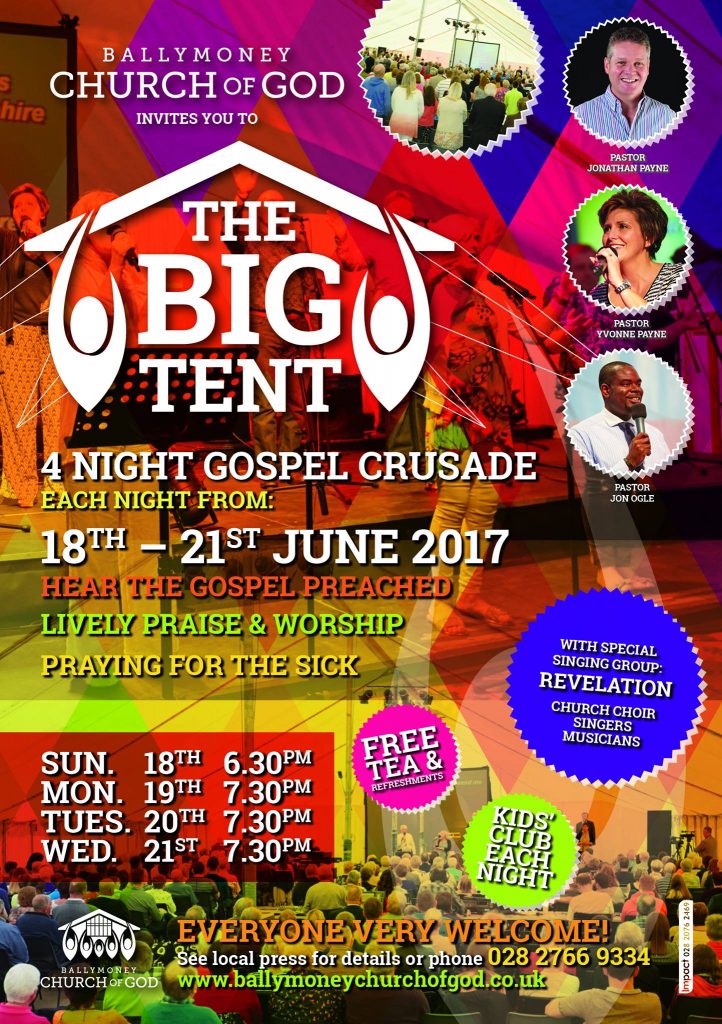 The Big Tent at Ballymoney Church of God The Churchpage